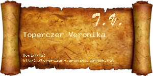 Toperczer Veronika névjegykártya